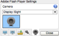 Flash Webcam Settings