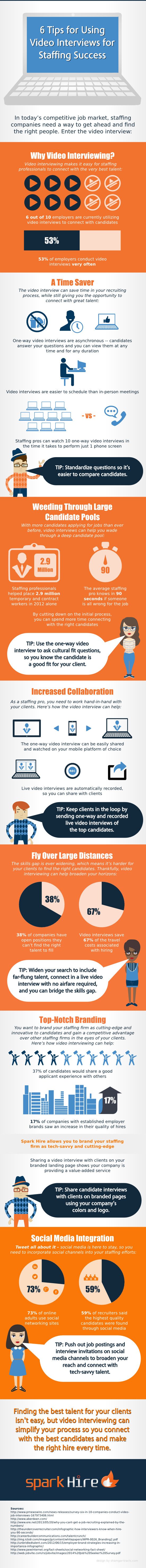 6 Tips for Using Video Interviews for Staffing Success Infographic