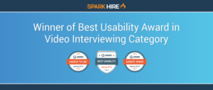 Spark Hire Wins Best Usability Award - Video Interviewing