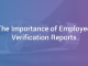 The Importance of Employee Verification Reports